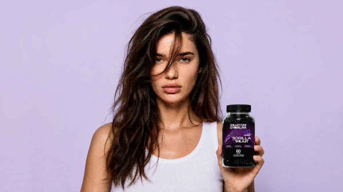 Portrait au réveil avec le pot de Gummiz Shilajit