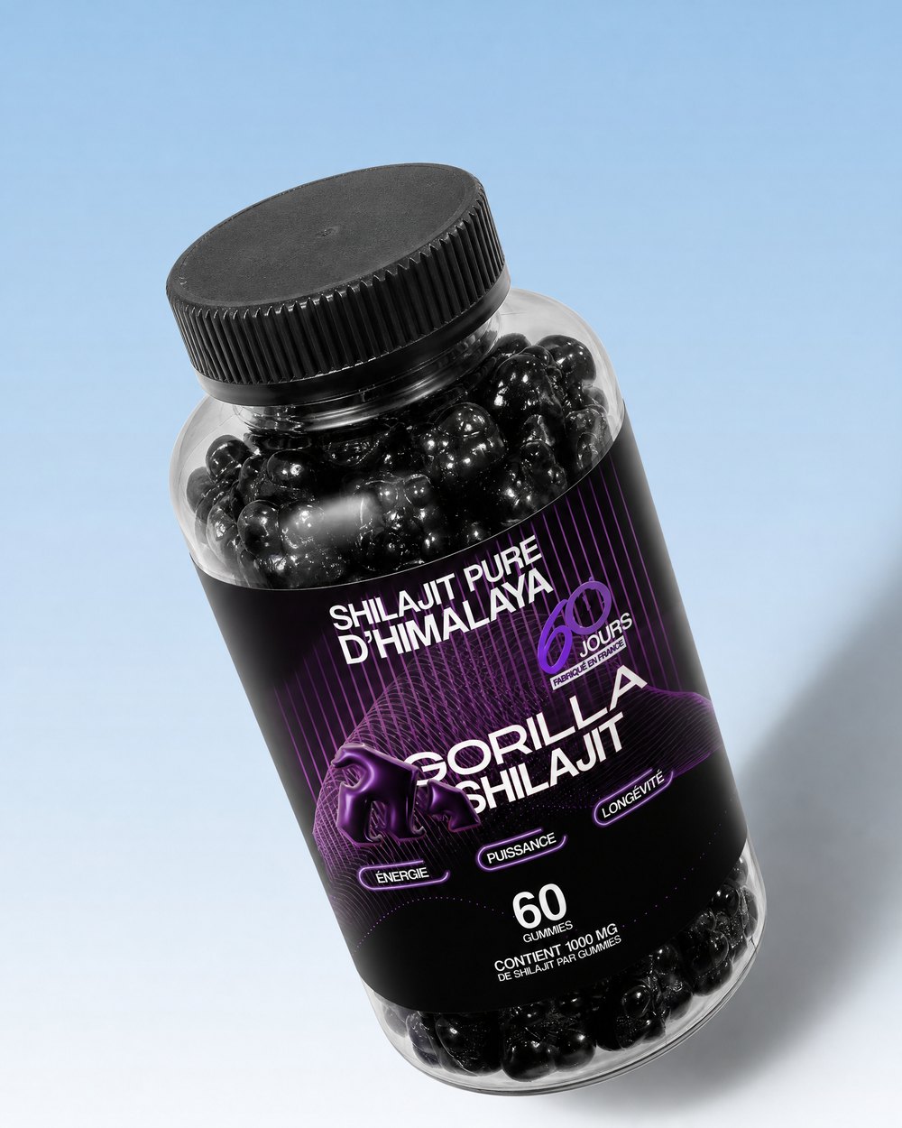 Un pot de gummiz Gorilla Shilajit
