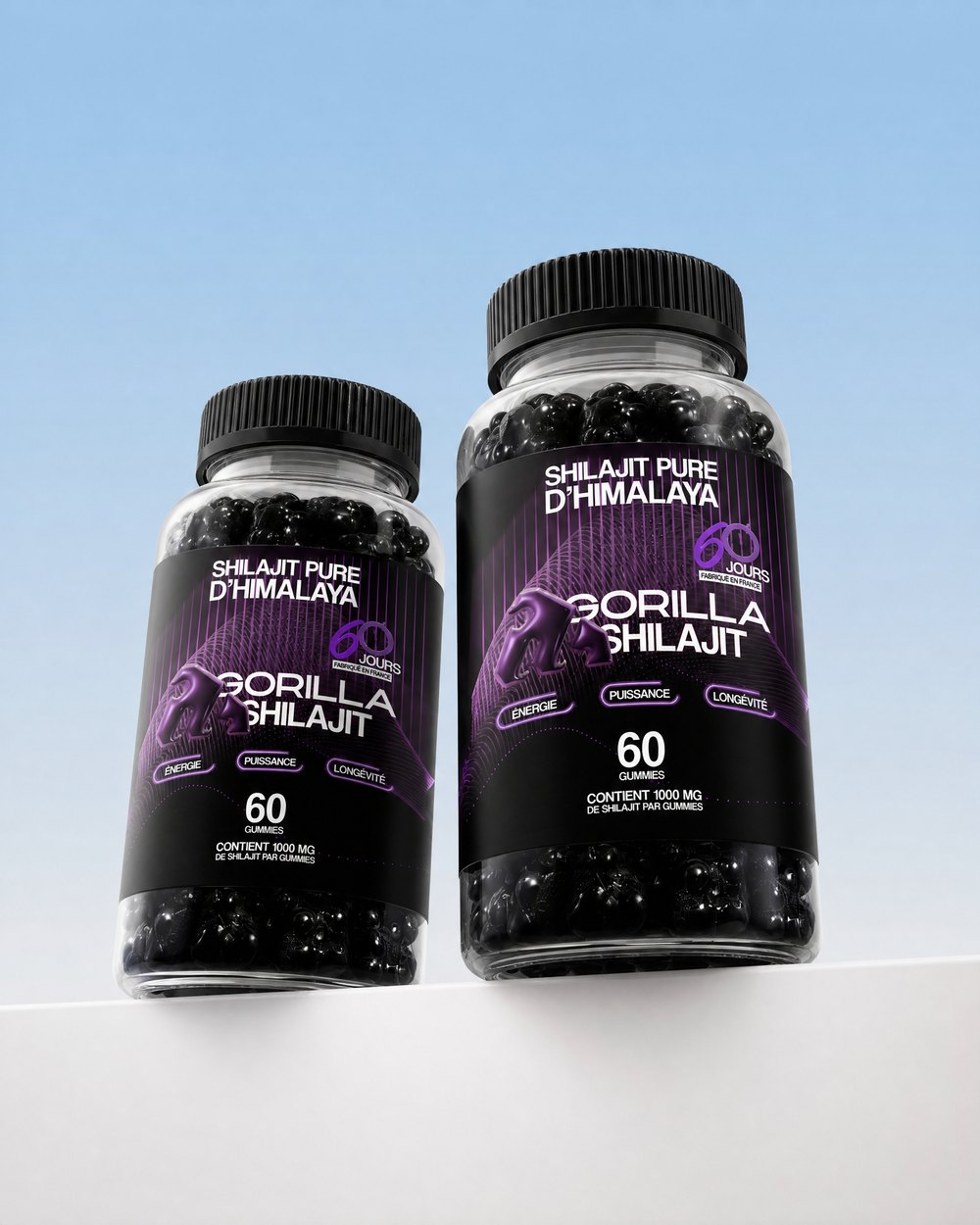 Deux pots de gummiz Gorilla Shilajit